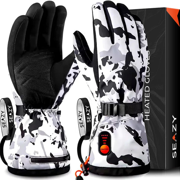 Seazy - Heated Gloves - Black/Grey/White
