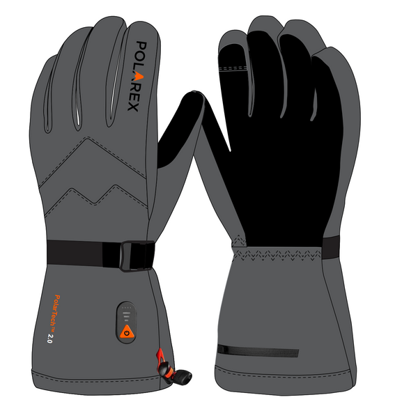 Polarex - Heated Gloves - Storm Grey