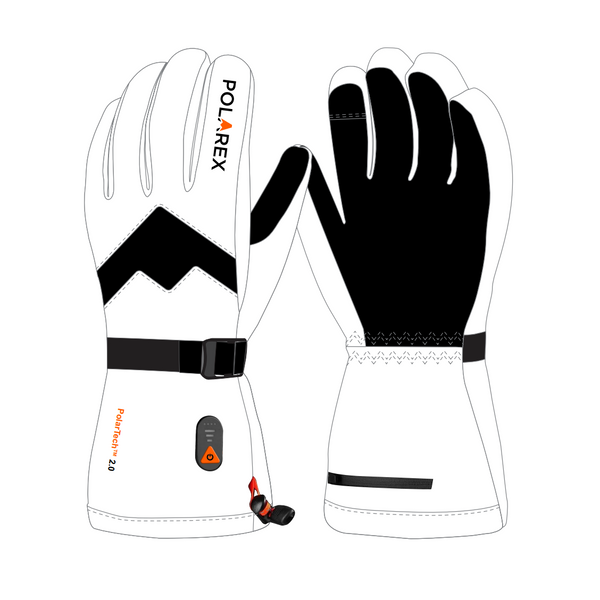 Polarex - Heated Gloves - White/Black