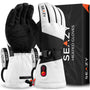 Seazy - Verwarmde handschoenen - Wit/Zwart